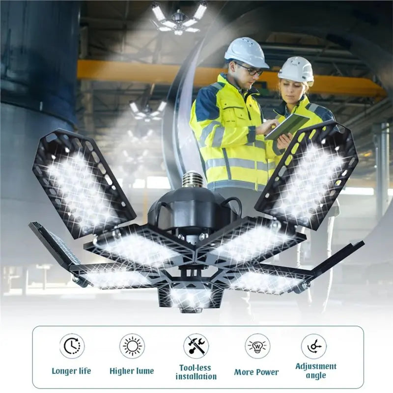 VIBE 180W Foldable LED Garage Ceiling Light – 15000 Lumens