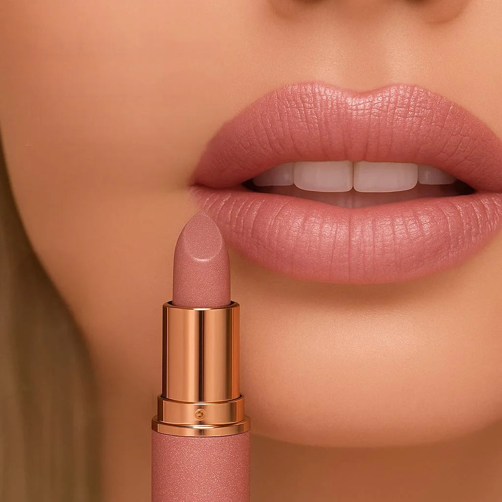 VIBE Rose Smoke Velvet Glossy Lipstick – Waterproof Shimmer
