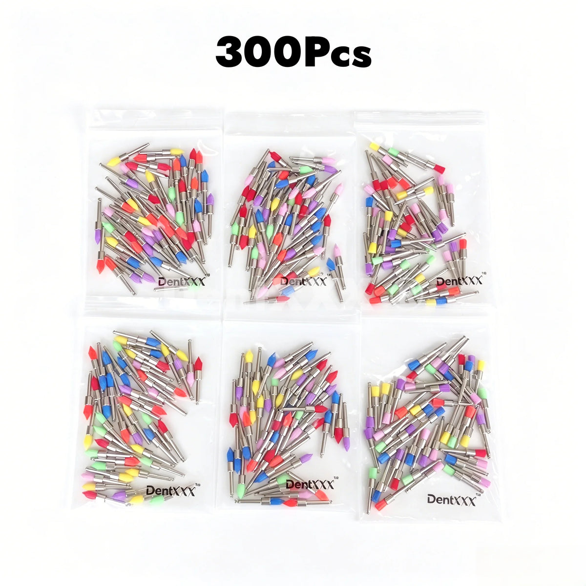 Disposable Pointed Polishing Brushes – Soft Nylon, 50–300 Pcs