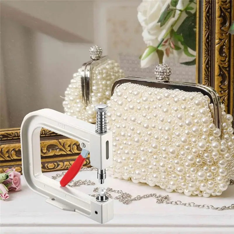 Hand Press Pearl Setting Machine – 5-Size DIY Bead Rivet Kit