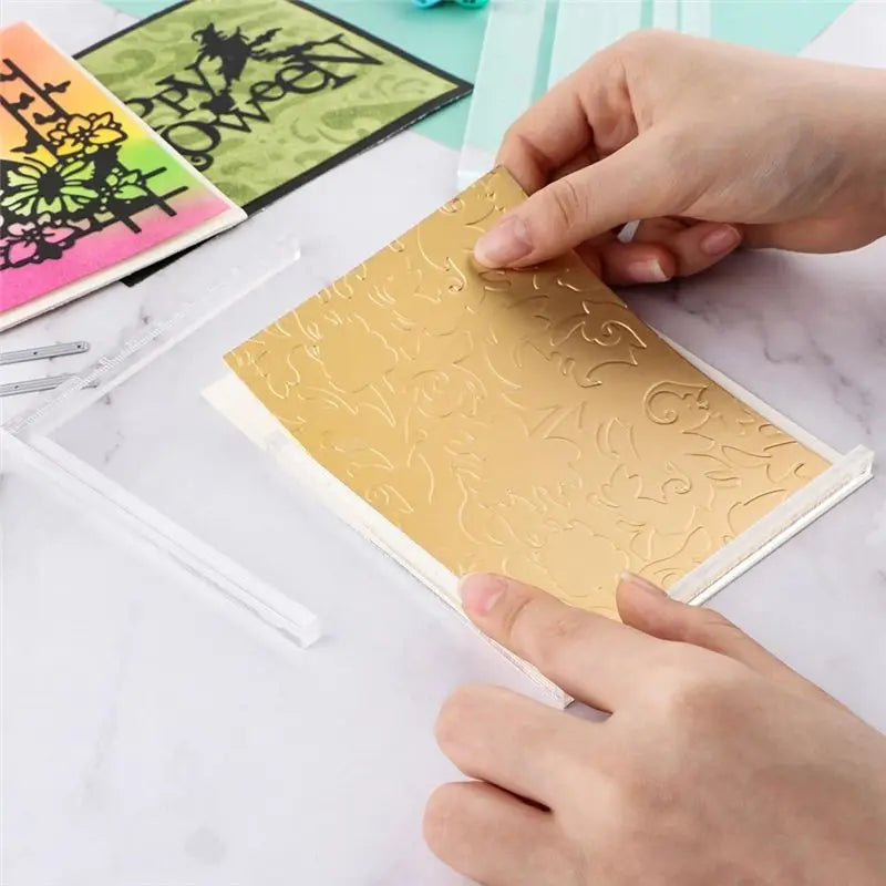 9-Pc Card Corner Positioning Set with Bone Folder & Crease Maker
