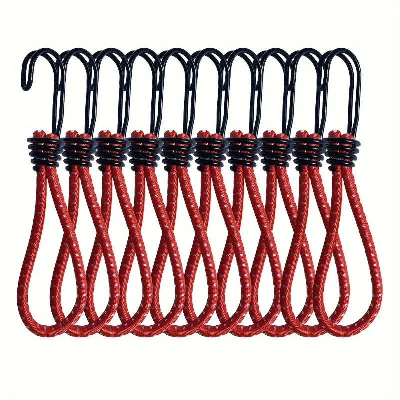 5-Pack Elastic Tent Rope Cord Hooks for Camping Tarp & Canopy
