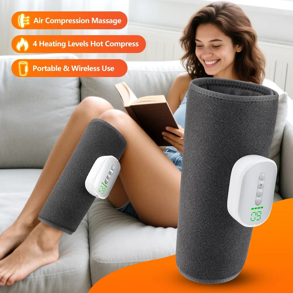 Wireless Air Compression Calf Massager – 4 Modes & Heat