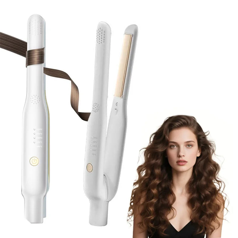 Mini 2-in-1 Hair Straightener & Curler – Portable Flat Iron