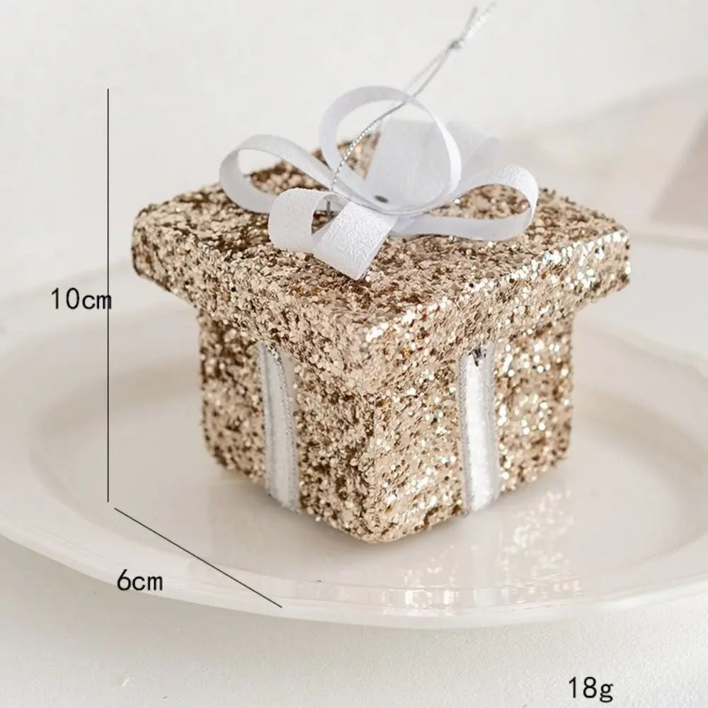 Sequin Foam Christmas Tree Baubles 8cm – Gold & Silver