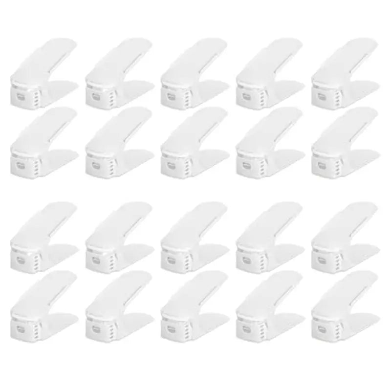 20-Pack Adjustable Shoe Slot Organizer 4-Level Stacker Rack
