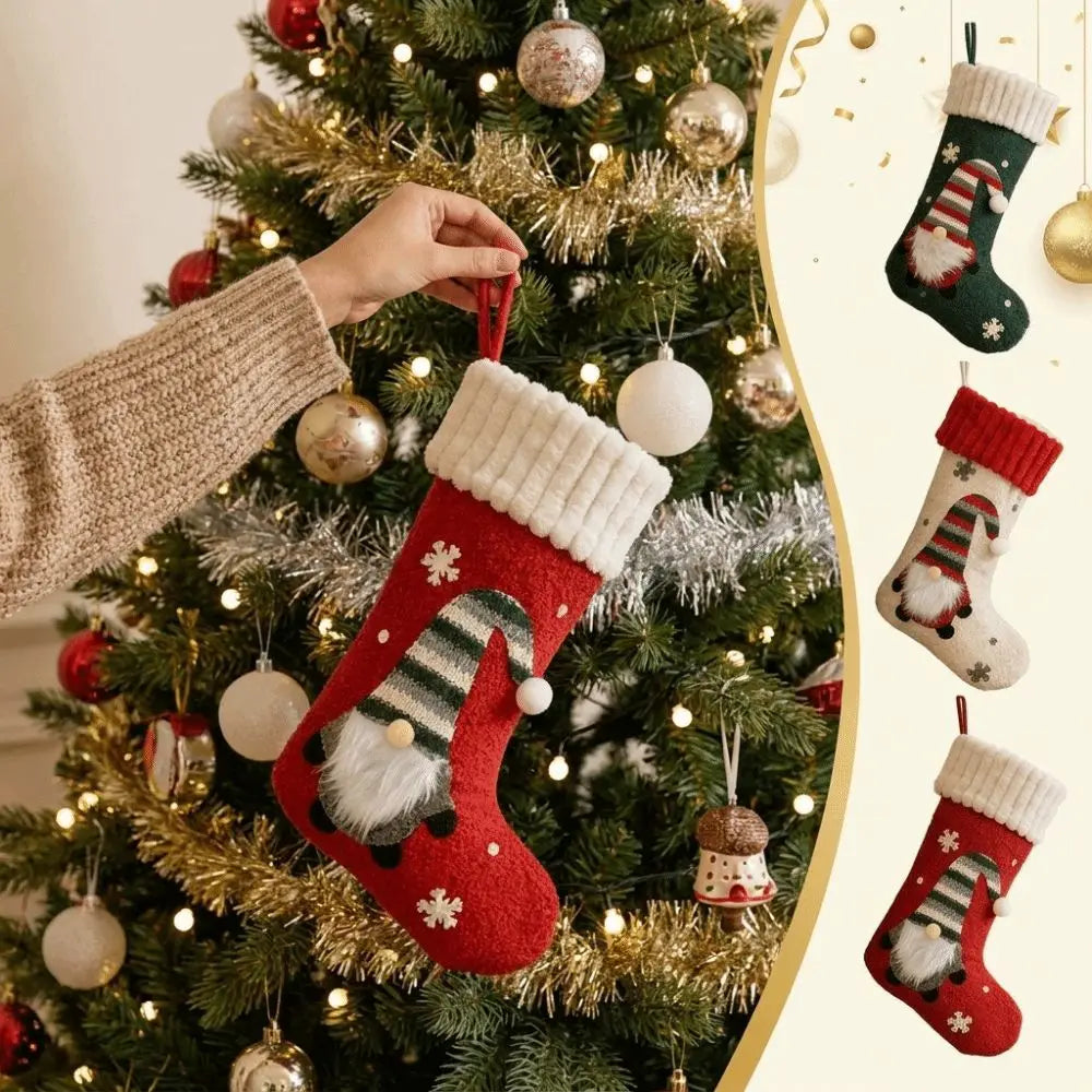Faceless Rudolph Plush Christmas Stocking 40x26cm Gift Bag