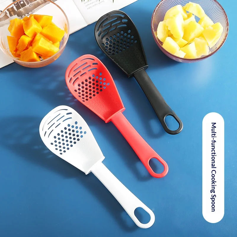 7-in-1 Cooking Spoon Strainer Masher & Garlic Press