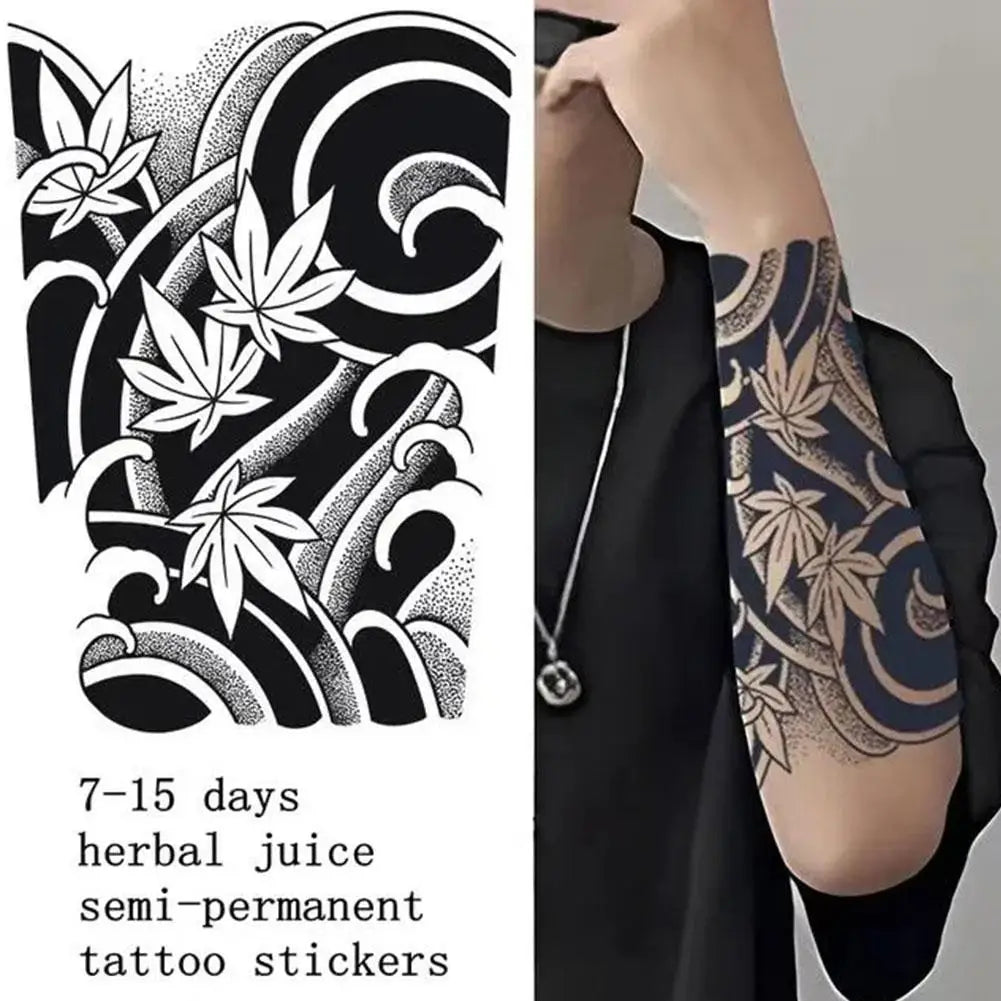 Fruit Herb Temporary Tattoo Sticker – Arm, Shoulder & Chest