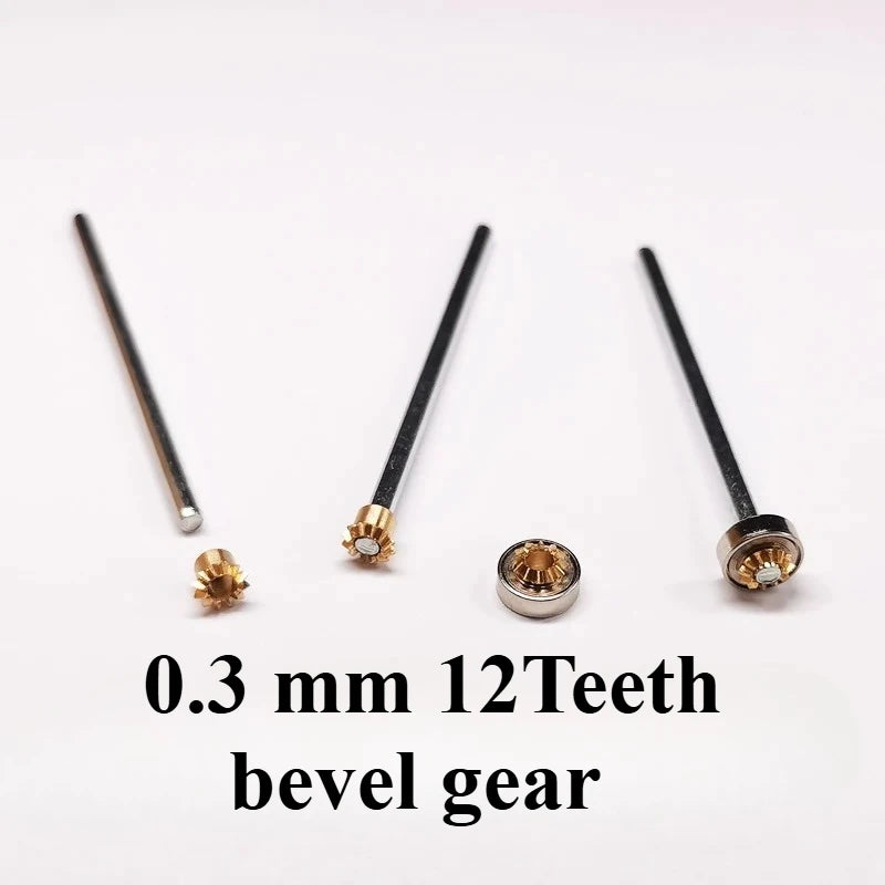 Mini Copper Bevel Gear 0.3M 12T 90° Step Gear for DIY Models