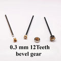 Mini Copper Bevel Gear 0.3M 12T 90° Step Gear for DIY Models