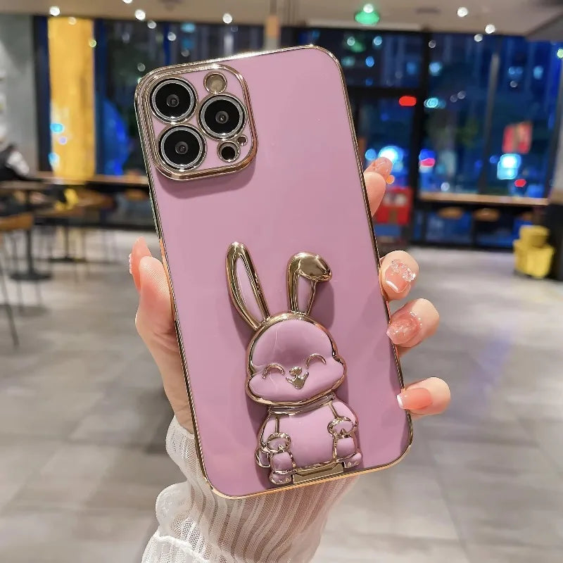 Cute Bunny Foldable Phone Stand & Finger Ring Holder