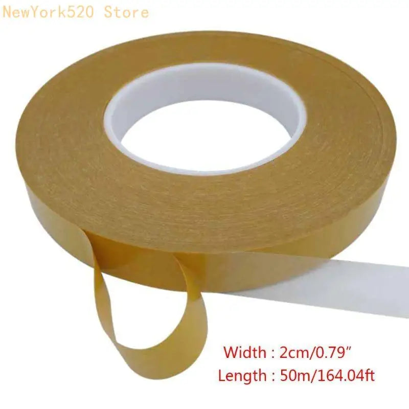 PET Double-Sided Tape Strong Transparent Adhesive 50m Roll