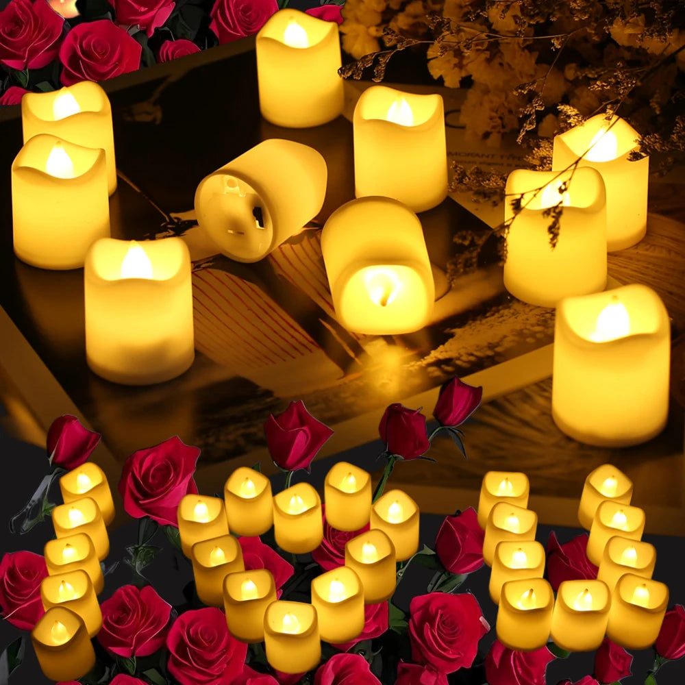 12-Pack Flameless LED Tea Light Candles | Battery Operated
