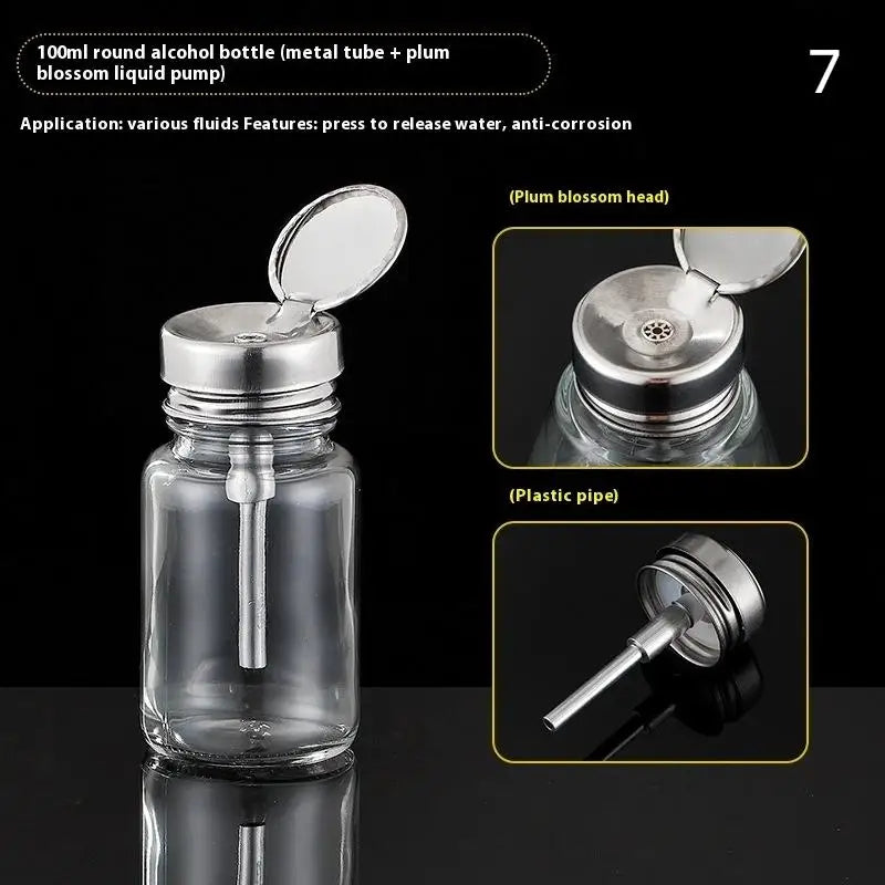 Refillable Glass Pump Dispenser Bottle – Nail Art & Makeup