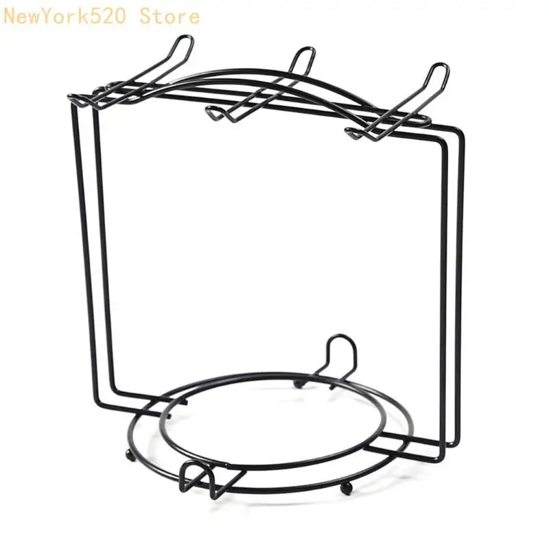 Double Tier Iron Coffee Mug & Plate Draining Rack Stand