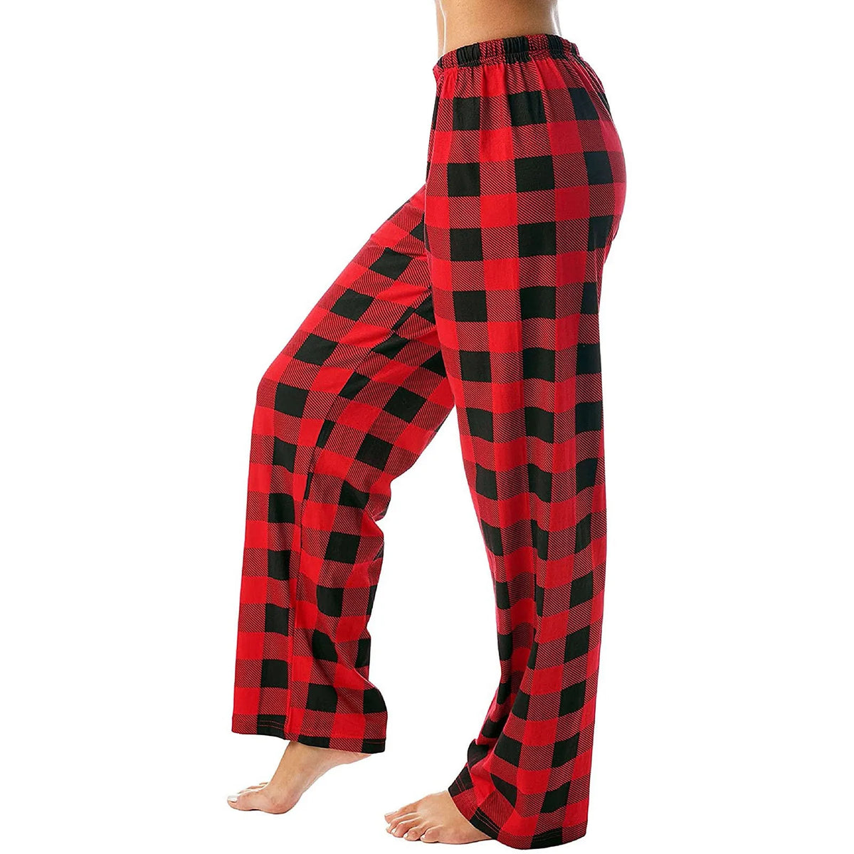 Women's Plaid Lounge Pants – Drawstring Sleep Bottoms S–3XL