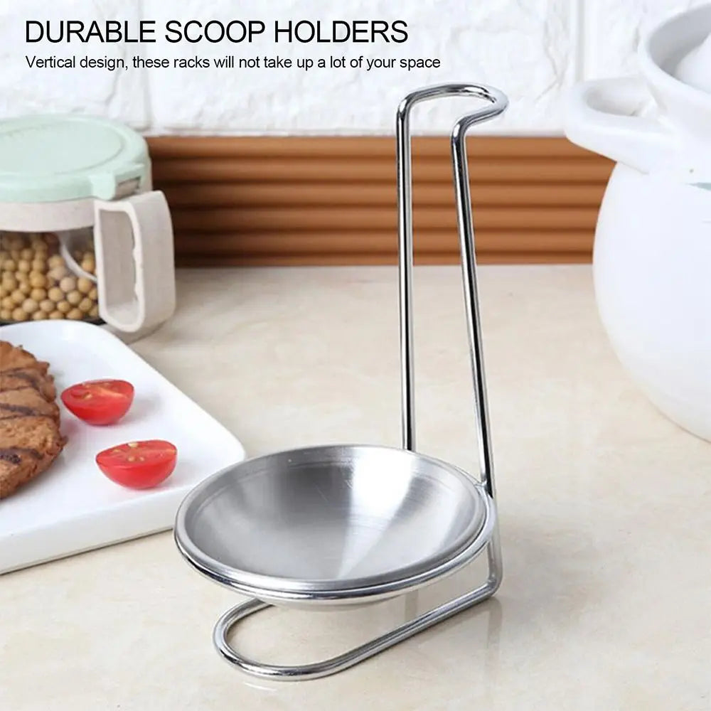 Vertical Stainless Steel Spoon Rest Stand Rack – Single/Double