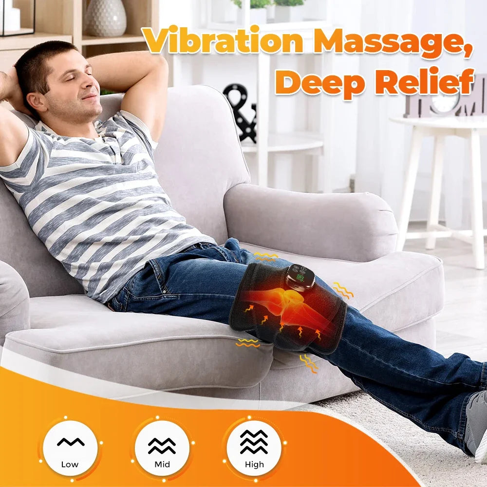 Cordless Red Light Vibration Massager – Knee, Back & Waist Pad