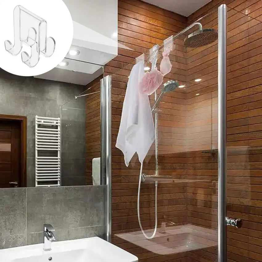 Acrylic Shower Door Hooks – Over Glass Door Towel Hooks