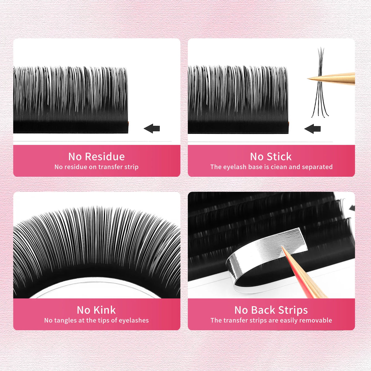 XIUSUZAKI Soft Matte Black Classic Individual Lash Extensions