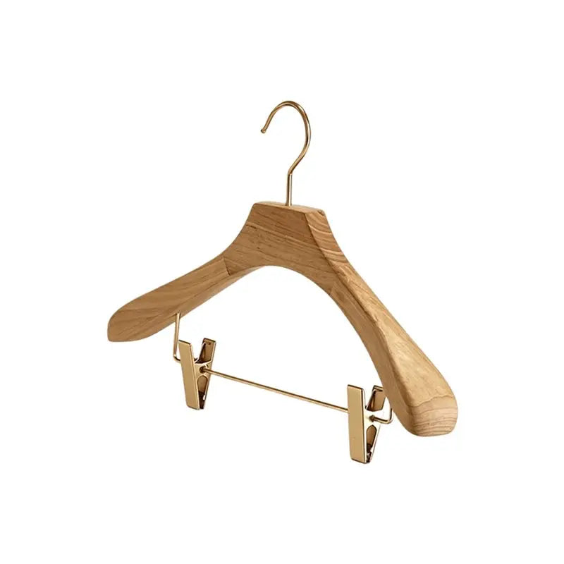 Wide Shoulder Wooden Suit Hanger – Non-Slip Seamless Adult