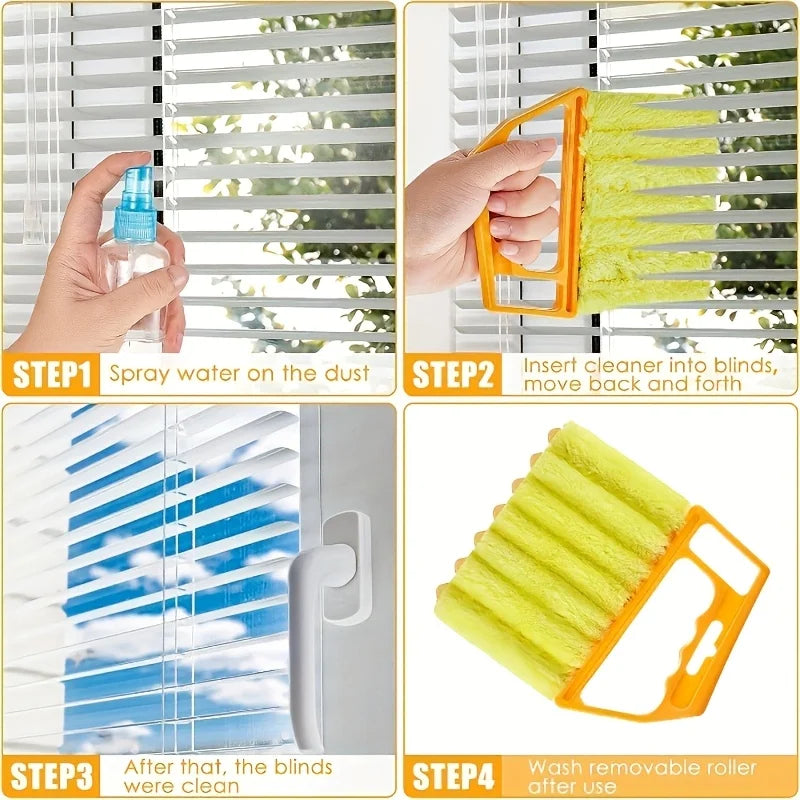 Microfiber Blind Cleaner Kit with Crevice Brush | Reusable