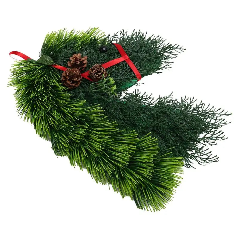 Horse Head Wreath – Front Door Christmas Holiday Decoration
