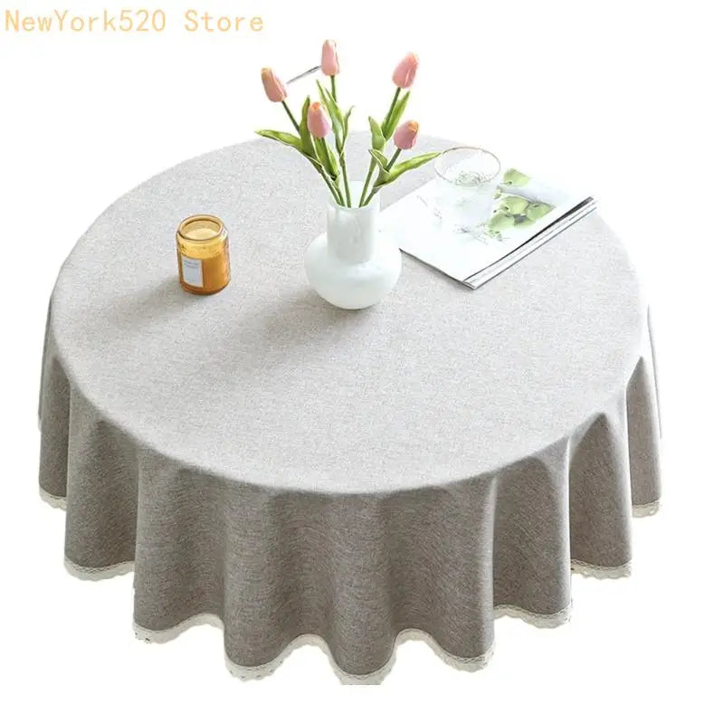 Round Waterproof Tablecloth – Oilproof Polyester Table Cover
