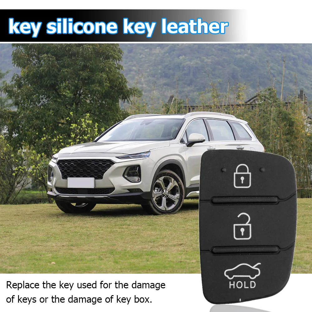 3-Button Flip Car Key Shell Silicone Pad for Kia & Hyundai