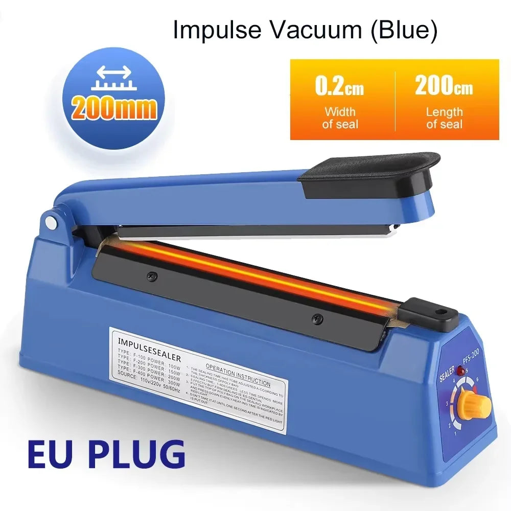 FLAREMORE 200mm Impulse Heat Sealer – 8 Levels, 220V EU