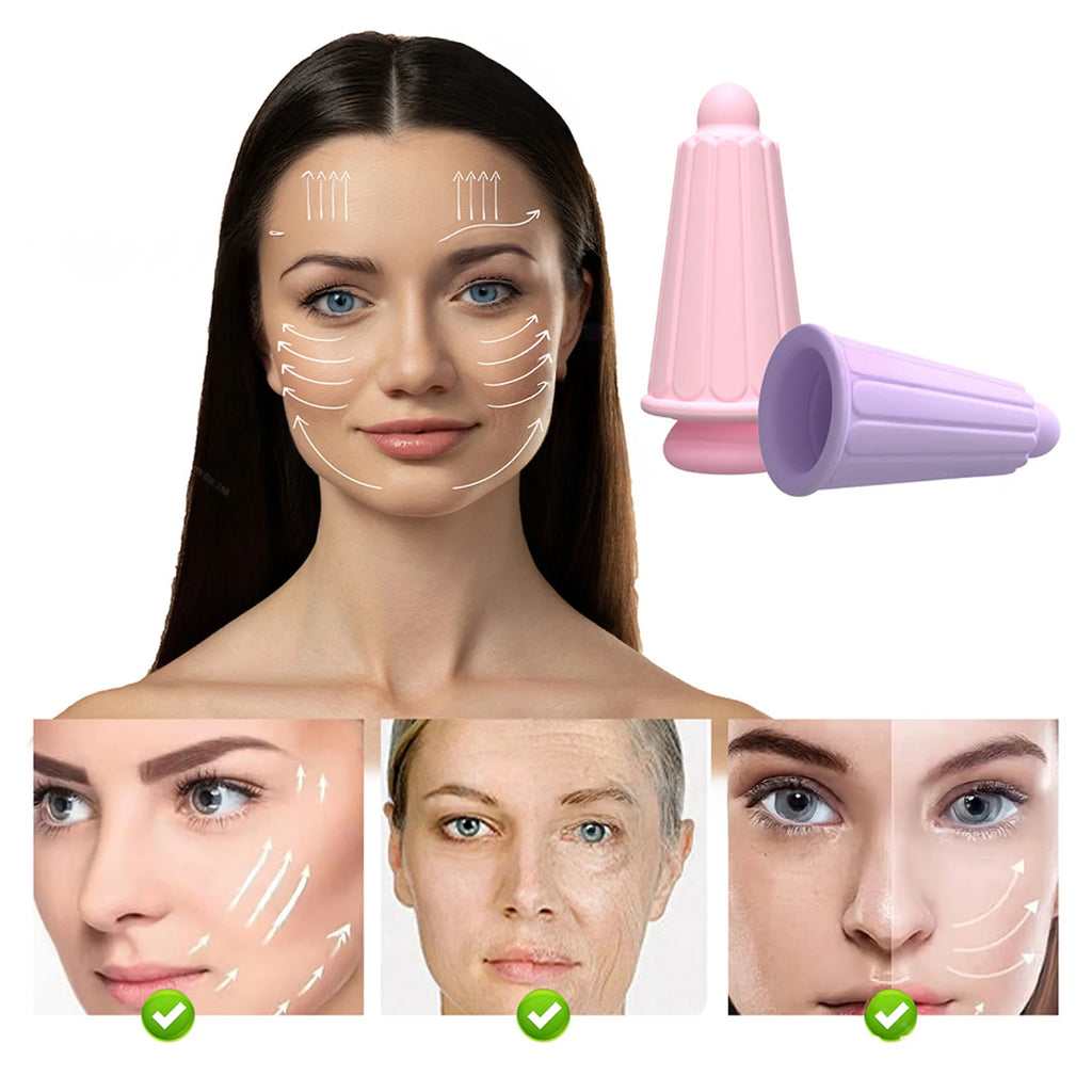 Silicone Facial Cupping Set – Vacuum Massage Cups for Face