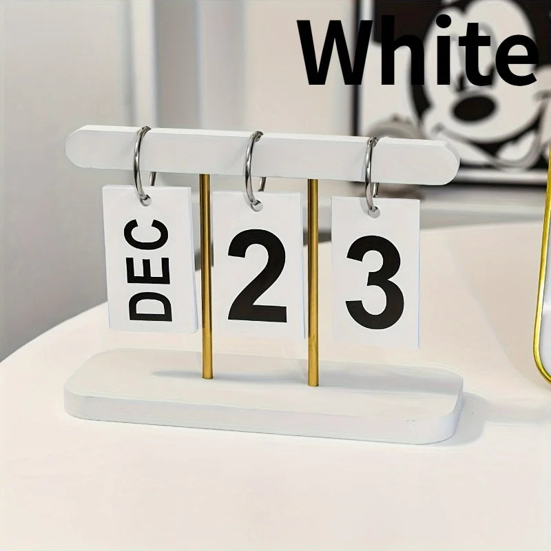 Nordic Minimalist Page-Turning Desk Calendar – English