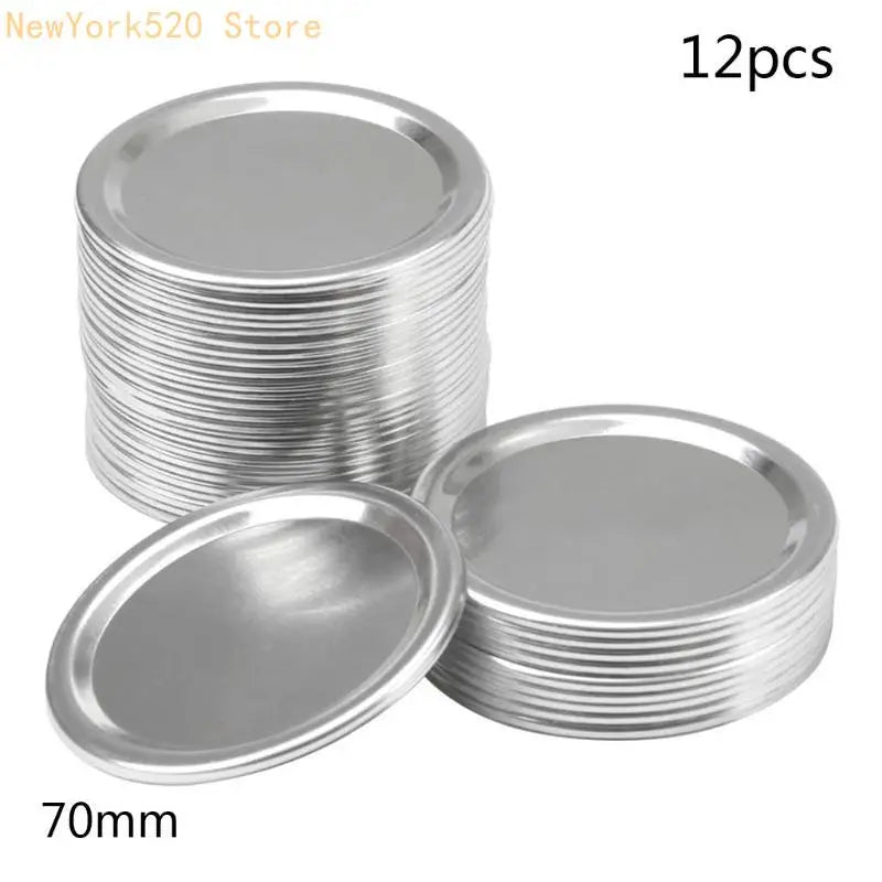 10-Pack Silver Tinplate Canning Lids for Mason Jars – Split-Type
