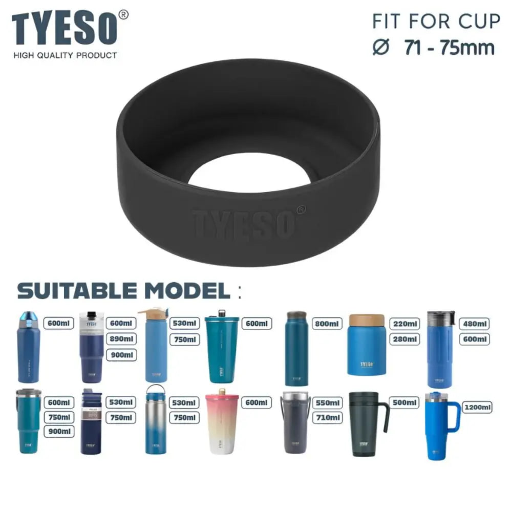 Silicone Anti-Slip Bottle Bottom Cover 71-75mm Mug Sleeve