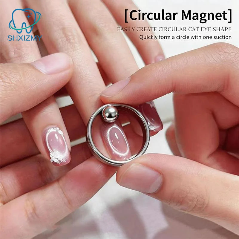Cat Eye Nail Art Magnet Ring – Black Hole Hollow Effect