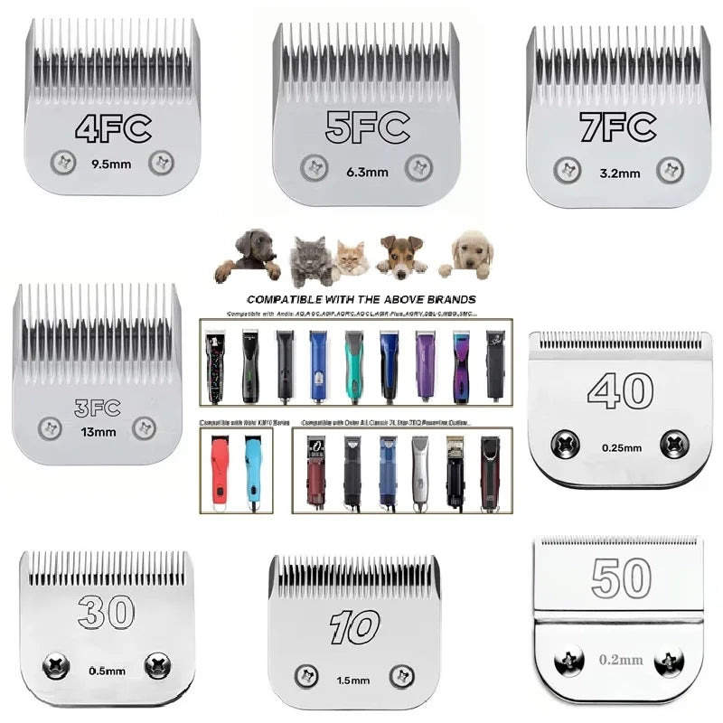 Professional Pet Clipper Blade – Fits Andis, Oster A5 & Wahl KM