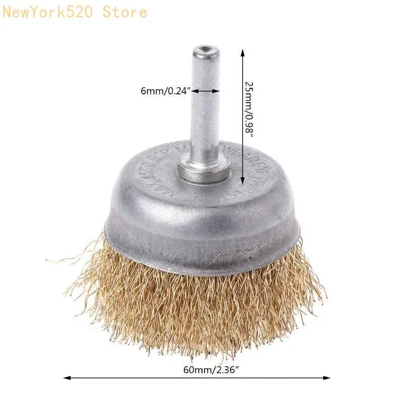 Brass Coated Steel Wire Bowl Brush – Polishing & Deburring
