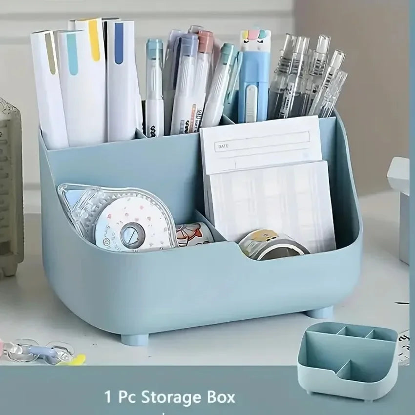 5-Section Desktop Organizer – Large Capacity Stationery Holder