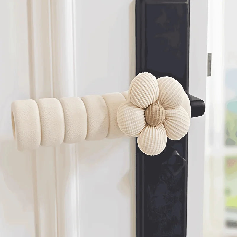 Anti-Static Floral Door Handle Cover – Silent Anti-Collision