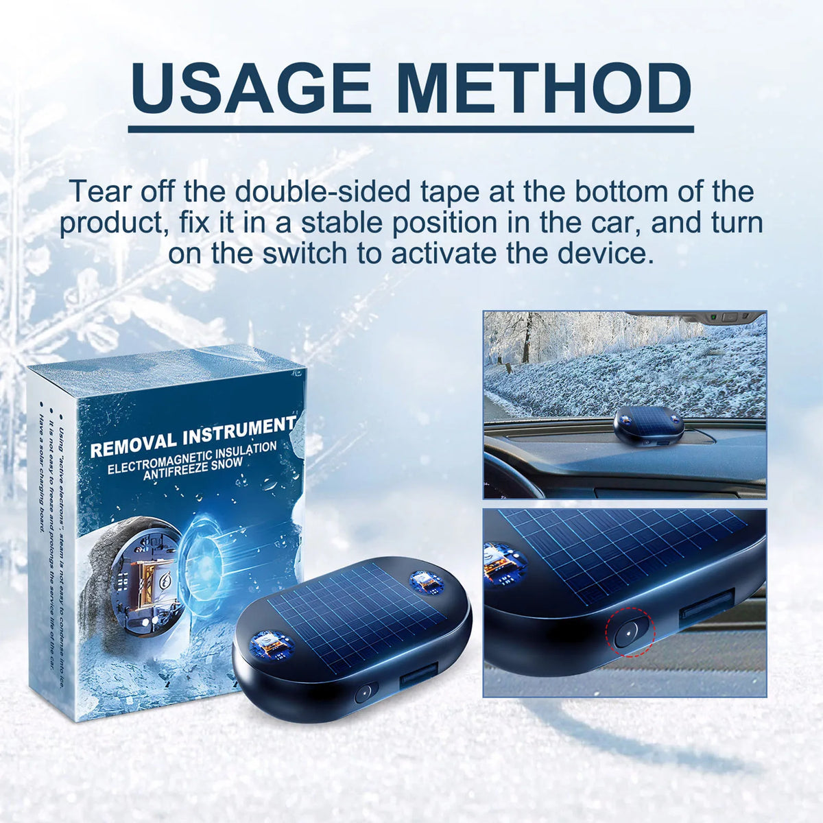 Electromagnetic Car Defroster – Portable Windshield Ice Remover