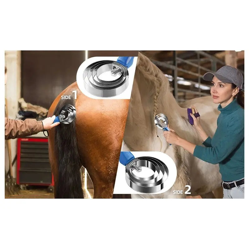 Double-Sided Serrated Horse & Dog Curry Comb Grooming Brush