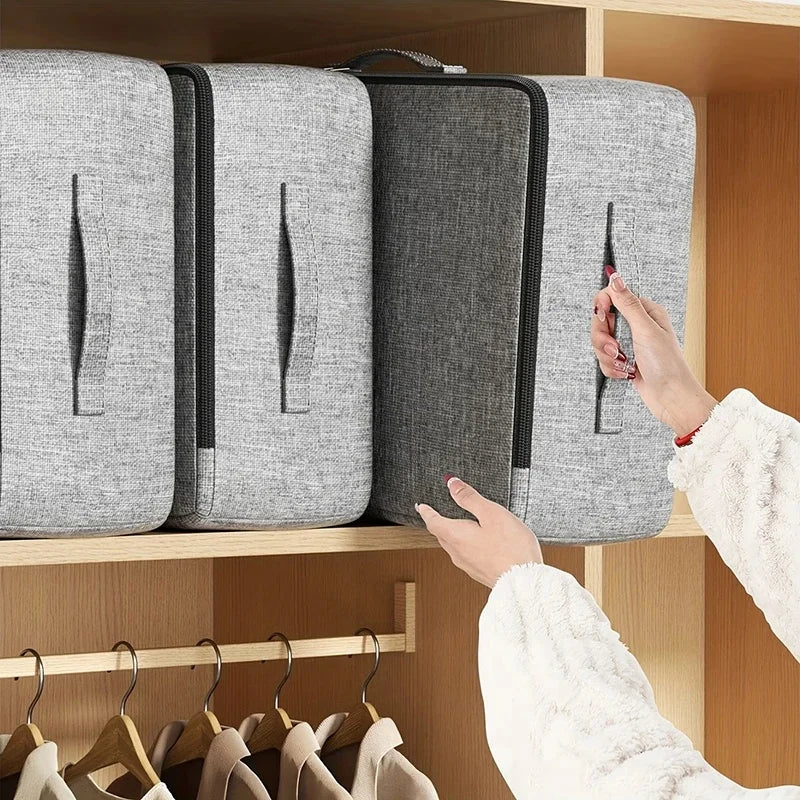 Underbed Storage Bags Foldable Nonwoven Dustproof Quilt Organizer