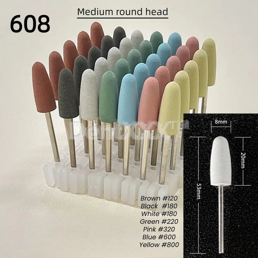 Silicone Nail Buffer Polisher Grinder – 7 Grits, Autoclavable