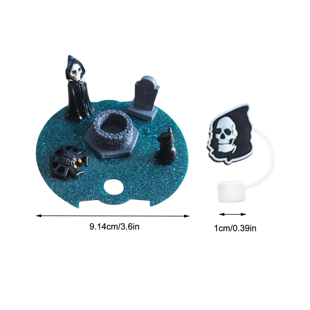 Halloween 40oz Cup Lid Topper & 10mm Silicone Straw Cover