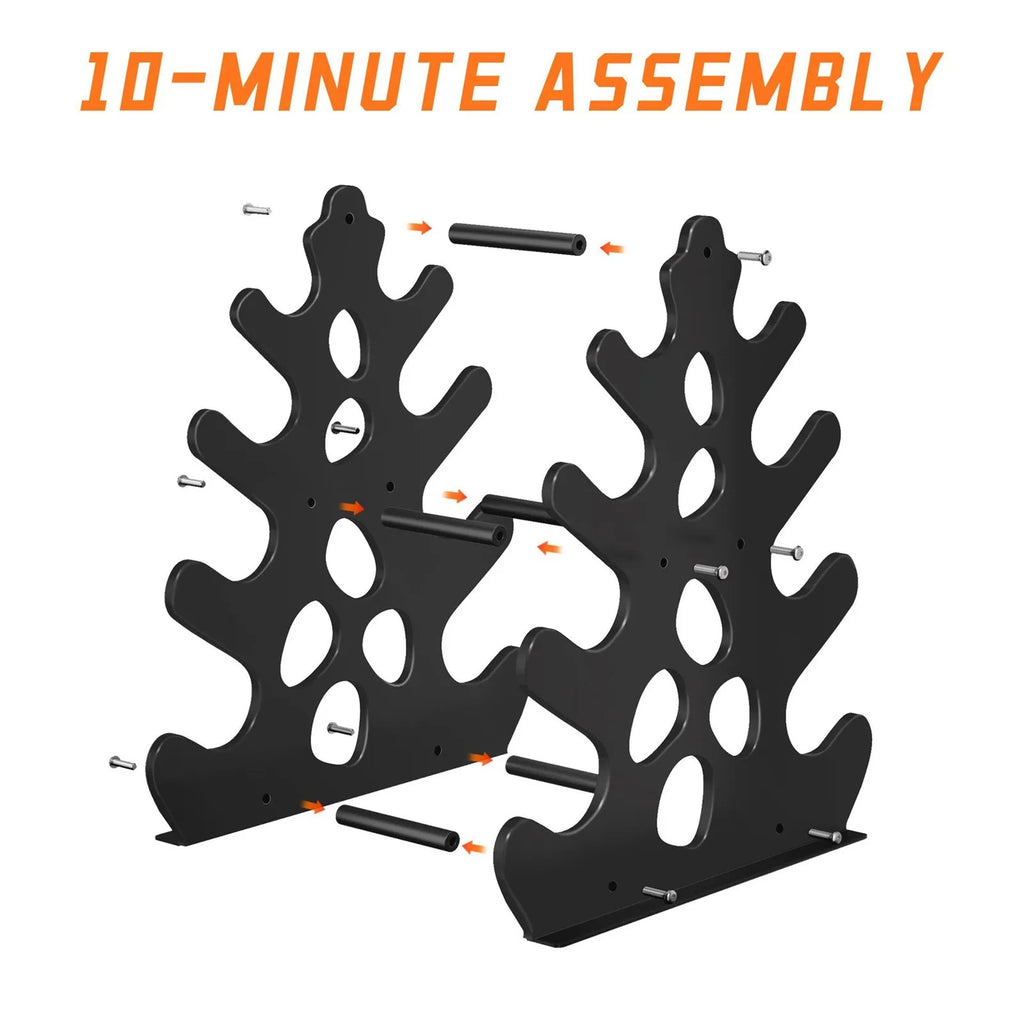 3-Tier Dumbbell Storage Rack – Compact A-Frame Home Gym Stand