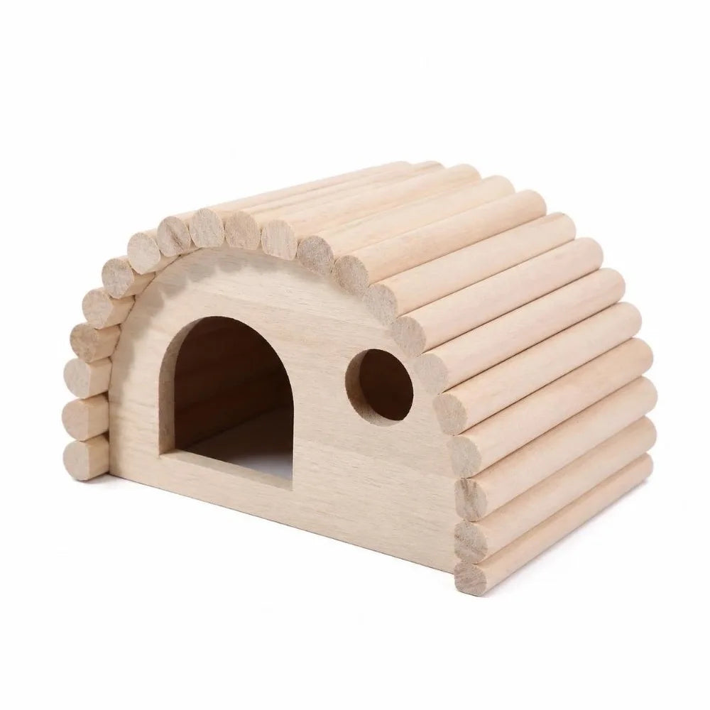 Arch Shape Hamster Wooden House – Handcrafted Small Pet Hideaway