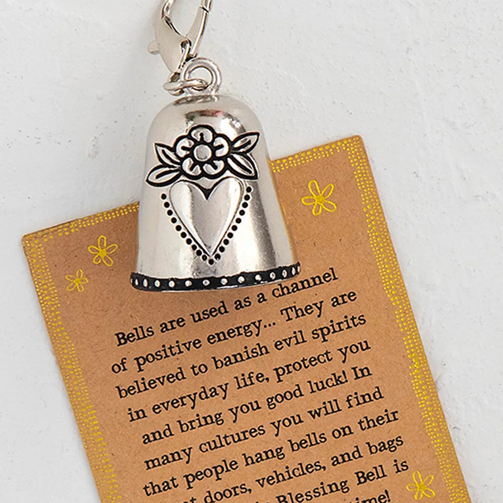 Vintage Rustic Blessing Bell – Silver Angel Bell Ornament