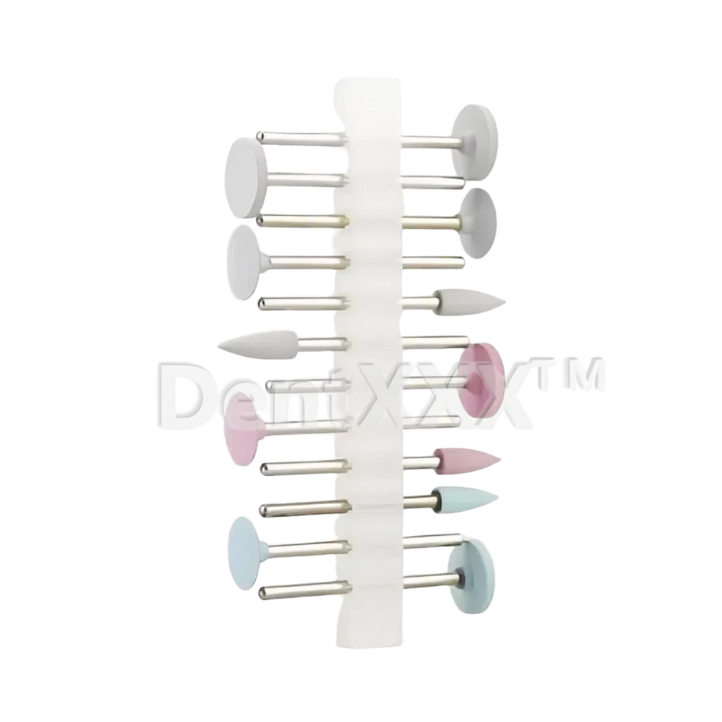 12-Pc Ceramic Silicone Polishing Kit – Disc, Pointed & Wheel
