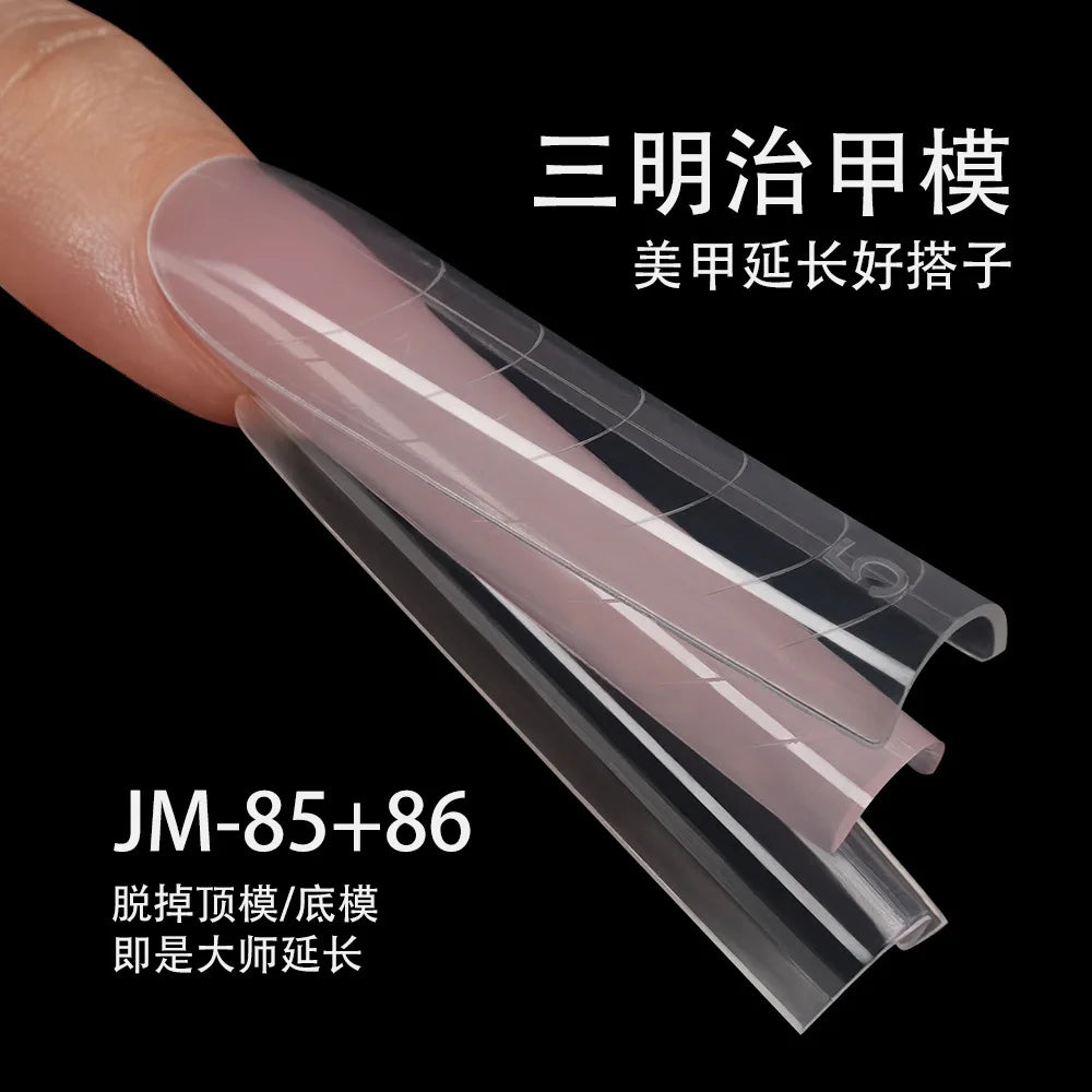 240Pcs Dual Form Nail Extension Molds – Clear UV Gel Tips